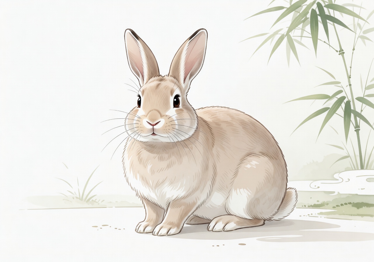 幸せそうなうさぎ